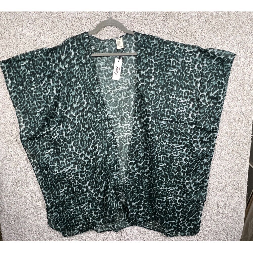 Brand New With Tags Raj Brand Open Front Kimono Green OS